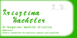 krisztina wachtler business card